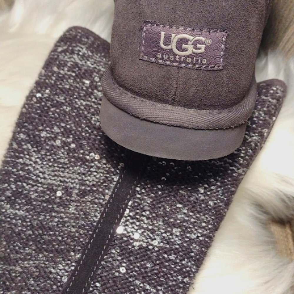 Ugg Sequin Gray Sweater Boots - image 2